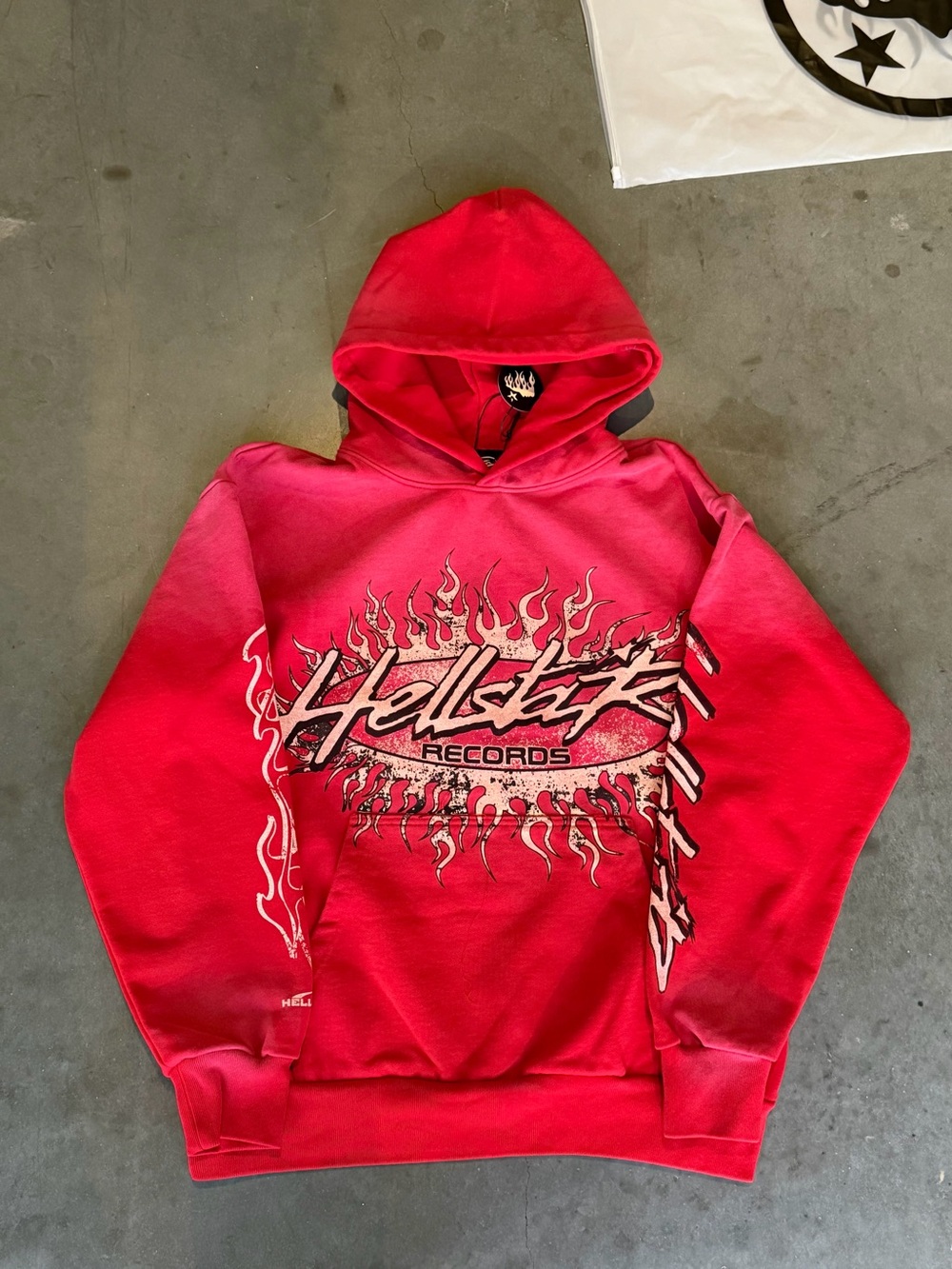 Hellstar Records Red Graphic Hoodie - Men's Sweatshirt
